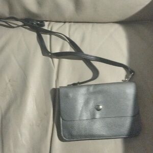 Small leather grey purse